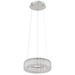 Lampă de suspendare din metal cromat, cristale K5 transparente, reglabil, culorile pot fi fixate, funcție de memorie, lumină de noapte, telecomandă, ø: 300mm, I: 1200mm, LED 30W 230V,ieșire 383-1920lm, CCT 2700-6000K - imagine 3