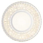 Plafonieră din metal cromat, cristale K5 transparente, inel cromat, reglabil, culori fixabile, funcție de memorie, lumină de noapte, telecomandă, ø: 500mm, I: 173mm, LED 50W 230V, ieșire 633-3965lm, CCT 2700-6000K - imagine 4