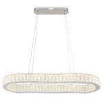 Lampă de suspensie din metal cromat, cristale K5, reglabil, mai multe niveluri prin intermediul întrerupătorului de perete, memorie, lumină de noapte, telecomandă, L x l x I: 890x310x1200mm, LED 58W 230V, 497-3566lm ieșire, CCT 2700-6000K - imagine 4