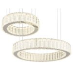Lampă de suspendare din metal cromat, cristale K5, reglabil, mai multe niveluri prin intermediul comutatorului de perete, memorie, lumină de noapte,telecomandă,l x I: 500x1200mm,inel ø:50/30cm,LED 80W 230V, ieșire 563-4405lm , CCT 2700-6000K - imagine 5