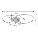 plafoniera, metal nichel mat, aluminiu, Acryl alb alb, LxBxH:710x550x100, inkl. 1xLED 40W 230V, 4610lm Source, 1770lm Output, 3000K - imagine 6