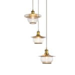 Pendul Nevis, Bronz, E27 3x60W, H1500mm, Globo - imagine 3