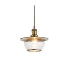 Suspensie bronz, sticlă bule de aer, D: 220, H: 1200, excl 1xE27 60W 230V - imagine 4