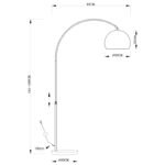 Lampadar Newcastle, Nichel mat, E27 1x40W, L920xH1960mm, Globo - imagine 3