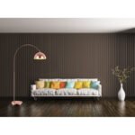 Lampadar metal cupru, plastic, 1.8m cablu, baza de cupru, reglabil pe înălțime, comutator, LxWxH: 920x300x1960, excl 1xE27 40W 230V. - imagine 2