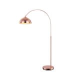 Lampadar metal cupru, plastic, 1.8m cablu, baza de cupru, reglabil pe înălțime, comutator, LxWxH: 920x300x1960, excl 1xE27 40W 230V.