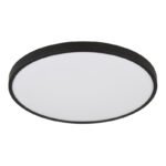 Plafonieră din plastic negru mat, plastic opal, de asemenea, strălucește în sus "lumină de fundal", ø: 230mm, H: 35.5mm, incl. LED 15W 230V, 1300lm sursă, 650lm ieșire, 4000K - imagine 3