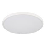 Plafonieră plastic alb mat, plastic opal, de asemenea, strălucește în sus "lumină de fundal", ø: 230mm, H: 35.5mm, incl. LED 15W 230V, 1300lm sursă, 650lm ieșire, 4000K - imagine 3