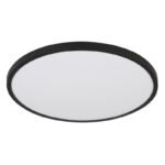Plafonieră din plastic negru mat, plastic opal, luminează și în sus "back light", ø: 300mm, H: 35mm, incl. LED 20W 230V, sursă 1700lm, ieșire 1000lm, 4000K - imagine 3