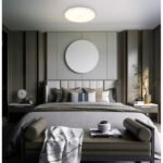 Plafonieră din plastic alb mat, plastic opal, luminează și în sus "lumina de fundal", ø: 400mm, H: 40mm, incl. LED 32W 230V, sursă 3250lm, ieșire 1300lm, 4000K - imagine 2