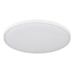 Plafonieră din plastic alb mat, plastic opal, luminează și în sus "lumina de fundal", ø: 400mm, H: 40mm, incl. LED 32W 230V, sursă 3250lm, ieșire 1300lm, 4000K - imagine 3