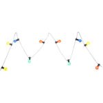 Lanț luminos LED, plastic negru, color, lungime cablu 3000 mm, distanță între LED-uri 500 mm, IP44, Lungime: 4500 mm, inclusiv 10xLED 4.2W 230V. - imagine 4