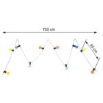 Lanț luminos LED, plastic negru, color, lungime cablu 3000 mm, distanță între LED-uri 500 mm, IP44, Lungime: 4500 mm, inclusiv 10xLED 4.2W 230V. - imagine 6