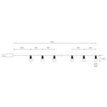 Lant de lumina LED, plastic negru, plastic, alb, lant de petrecere, pentru exterior, IP44, lungime cablu 3000 mm, distanta intre LED-uri 500 mm, Lungime: 12500mm, inclusiv 20xLED 0.3W 230V. - imagine 3