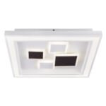 Plafoniera metal alb, acril, funcție memorie, dimabil, telecomandă, culori fixabile , LxWxH: 480x480x70, incl.1xLED 50W 230V, sursă 100-3300lm, 3.000-6.000 CCT - imagine 4