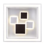 Plafoniera metal alb, acril, funcție memorie, dimabil, telecomandă, culori fixabile , LxWxH: 480x480x70, incl.1xLED 50W 230V, sursă 100-3300lm, 3.000-6.000 CCT - imagine 5