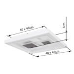 Plafoniera metal alb, acril, funcție memorie, dimabil, telecomandă, culori fixabile , LxWxH: 480x480x70, incl.1xLED 50W 230V, sursă 100-3300lm, 3.000-6.000 CCT - imagine 6
