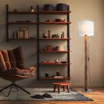Lampă de podea lemn de culoare naturală, metal, textil alb, întrerupător basculant pe cablu, lemn de eucalipt, cultivat natural, ø: 300mm, H: 1400mm, excl. 1x E27 40W 230V - imagine 2