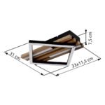 Plafonieră, metal negru mat, MDF cu efect de lemn închis, plastic negru mat, plastic opal, mai multe niveluri prin comutator de perete, funcție de memorie, LxLxA: 330x310x75mm, incl. LED 19W 230V, sursă 1990lm, ieșire 1020lm, 3000K - imagine 6