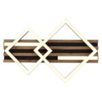 Plafonieră, metal negru mat, MDF cu efect de lemn închis, plastic negru mat, plastic opal, mai multe niveluri prin comutator de perete, funcție de memorie, LxLxA: 475x310x95mm, incl. LED 25W 230V, sursă 2580lm, ieșire 1300lm, 3000K - imagine 5