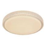 Plafoniera metal alb, acril alb , cristale din plastic transparent, CCT prin întrerupător de perete, décor stralucitor, D: 400, H: 85, incl. 1xLED 22W 230V, sursă 2400lm, ieșire 1600lm, CCT 3.000-4500-6.500