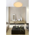 Plafoniera metal alb, acril alb , cristale din plastic transparent, CCT prin întrerupător de perete, décor stralucitor, D: 400, H: 85, incl. 1xLED 22W 230V, sursă 2400lm, ieșire 1600lm, CCT 3.000-4500-6.500 - imagine 3