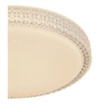 Plafoniera metal alb, acril alb , cristale din plastic transparent, CCT prin întrerupător de perete, décor stralucitor, D: 400, H: 85, incl. 1xLED 22W 230V, sursă 2400lm, ieșire 1600lm, CCT 3.000-4500-6.500 - imagine 5
