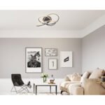 Plafoniera, metal negru mat, plastic alb, D:600, H:127, inkl. 1xLED 30W 230V, 2450lm Source, 1370lm Output, 3000K