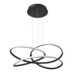 Suspensie, metal negru mat, plastic alb, lumina de veghe, D:600, H:1200, inkl. 1xLED 30W 230V, 2450lm Source, 1370lm Output, 3000K - imagine 3