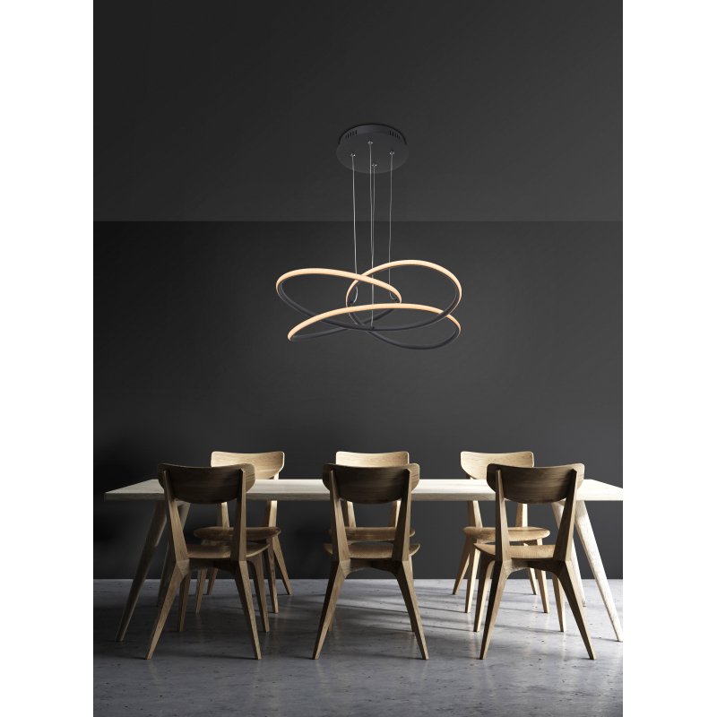 panda-67201sh-30-g25153-5 Suspensie, metal negru mat, plastic alb, lumina de veghe, D:600, H:1200, inkl. 1xLED 30W 230V, 2450lm Source, 1370lm Output, 3000K - imagine 1