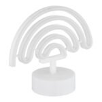Element decorativ, plastic alb mat, plastic opal, comutator glisant, curcubeu, LxLxA: 225x100x195mm, incl. LED 2W 4.5V - imagine 4