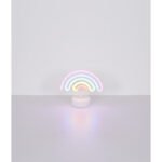 Element decorativ, plastic alb mat, plastic opal, comutator glisant, curcubeu, LxLxA: 225x100x195mm, incl. LED 2W 4.5V - imagine 5