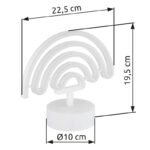 Element decorativ, plastic alb mat, plastic opal, comutator glisant, curcubeu, LxLxA: 225x100x195mm, incl. LED 2W 4.5V - imagine 6