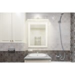 Aplică metal nichel mat, alb acrilic, IP44, l x I: 608x130mm, A: 74mm, incl. LED 10W 230V, sursă 980lm, 720lm ieșire, 4000K - imagine 3