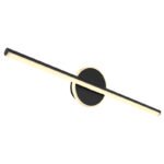 Aplică metal negru mat, acrilic alb, IP44, l x I: 608x130mm, A: 74mm, incl. LED 10W 230V, sursă 980lm, ieșire 630lm, 4000K