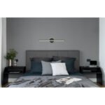 Aplică metal negru mat, acrilic alb, IP44, l x I: 608x130mm, A: 74mm, incl. LED 10W 230V, sursă 980lm, ieșire 630lm, 4000K