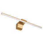 Aplică metal alamă mată, acrilic alb, IP44, l x I: 608x80mm, A: 150mm, incl. LED 10W 230V, sursă 1020lm, ieșire 630lm, 4000K - imagine 3