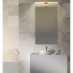 Aplică metal alamă mată, acrilic alb, IP44, l x I: 608x80mm, A: 150mm, incl. LED 10W 230V, sursă 1020lm, ieșire 630lm, 4000K