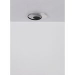 Plafonieră, metal alb mat, metal negru mat, acrilic opal, cristale de plastic transparent, LxLxA: 450x320x65mm, diametru inel: 1 x 16,2 cm, 23,5 cm, 32 cm fiecare, inclusiv LED 18W 230V, sursă 2196lm, putere 1289lm, 3000K - imagine 4