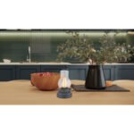 lampă de masă plastic antracit mat, sticlă transparentă, plastic chihlimbar, Touch On/Off, Touchdimmer, excl. adaptor, USB-A 2.0 - USB-C, Accu inclus CR18650 1200mAh 3.7V, Lxlxh: 125x107x175mm, incl. LED 1W 230V, sursă 80lm, ieșire 65lm, 2700K - imagine 2