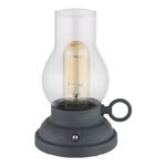 lampă de masă plastic antracit mat, sticlă transparentă, plastic chihlimbar, Touch On/Off, Touchdimmer, excl. adaptor, USB-A 2.0 - USB-C, Accu inclus CR18650 1200mAh 3.7V, Lxlxh: 125x107x175mm, incl. LED 1W 230V, sursă 80lm, ieșire 65lm, 2700K - imagine 4