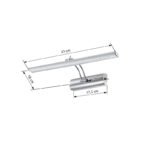 Aplica de perete,crom, acril transparent, comutator ,mobil, WxH: 430x160, AL: 180, inclusiv 1xLED 3W 12V, 220lm, 4000K. - imagine 4