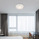 Plafonieră metalică albă, albină acrilică, reglabilă, mai multe niveluri prin intermediul întrerupătorului de perete, memorie, lumină de noapte, telecomandă, ø: 390mm, I: 83mm, LED 24W 230V, 200-2300lm sursă, 110-1400lm ieșire, CCT 2700-6500K - imagine 2