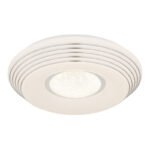 Plafonieră metalică albă, albină acrilică, reglabilă, mai multe niveluri prin intermediul întrerupătorului de perete, memorie, lumină de noapte, telecomandă, ø: 390mm, I: 83mm, LED 24W 230V, 200-2300lm sursă, 110-1400lm ieșire, CCT 2700-6500K