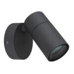 Aplica de exterior aluminiu antracit mat, plastic negru mat, sticlă transparentă, rotativ/orientabil, IP44, LxA: 95x118mm, AL: 105mm, excl. 1x GU10 35W 230V - imagine 3