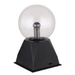 Lampă de masă din plastic negru, plastic transparent, efect de lumină pe 2 niveluri, 3,6 W, adaptor AC 12V 300mA, ø: 127mm, I: 205mm, lungime cablu 1800mm, fără TVA. - imagine 4