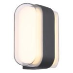 Lampă de exterior din metal antracit mat, acrilic transparent, plastic opal, IP54, LxA: 160x125mm, AL: 78mm, incl. LED 12W 230V, sursă 1400lm, ieșire 1133lm, 3000K