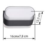 Lampă de exterior din metal antracit mat, acrilic transparent, plastic opal, IP54, LxA: 160x125mm, AL: 78mm, incl. LED 12W 230V, sursă 1400lm, ieșire 1133lm, 3000K - imagine 6