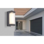 Lumină de exterior aluminiu antracit mat, acrilic transparent, plastic opal, IP54, LxA: 75x187mm, AL: 82mm, incl. LED 12W 230V, sursă 1350lm, putere 1093lm, 3000K - imagine 2