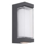 Lumină de exterior aluminiu antracit mat, acrilic transparent, plastic opal, IP54, LxA: 75x187mm, AL: 82mm, incl. LED 12W 230V, sursă 1350lm, putere 1093lm, 3000K - imagine 3